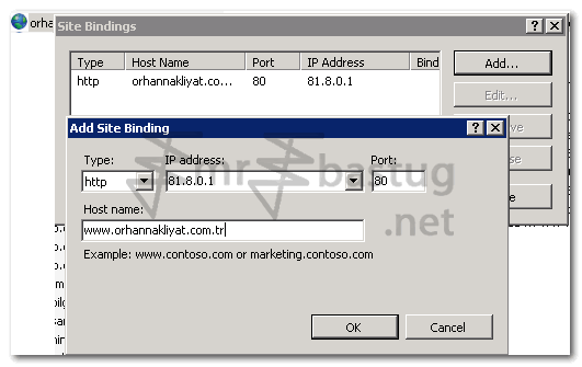 IIS 7.5 Edit Bindings